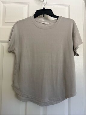 Workshop Republic Clothing Taupe Short Sleeve Crewneck Top